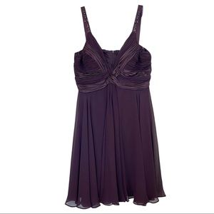 S.L. Fashions Eggplant Cocktail Dress NWT Size 10